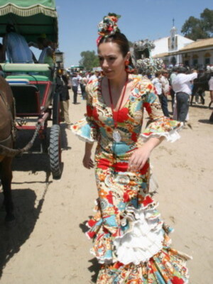 Rocio Jurado y su hija Rocio Carrasco en el Rocio