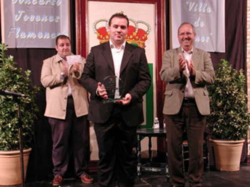 Premio entregado en el Concierto de Jóvenes Flamencos en la Villa de Jerez