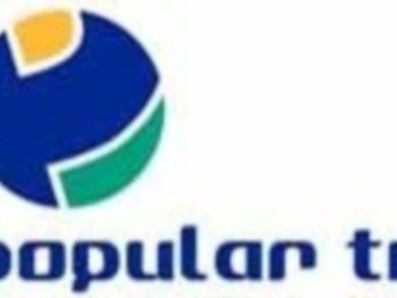 Logo de Popular TV, una cadena de televisión en español.