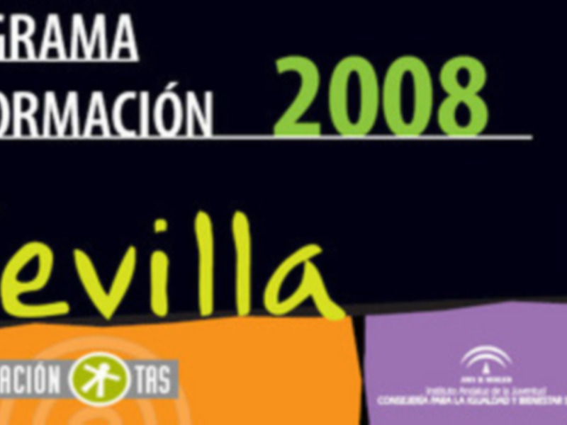 Cartel del Programa de Formación 2008 de Sevilla, organizado por la Fundación tras.