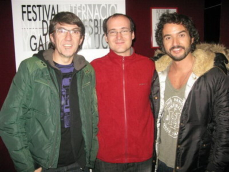Tres personas posan juntas en el Festival Internacional de Cine de Gijón.