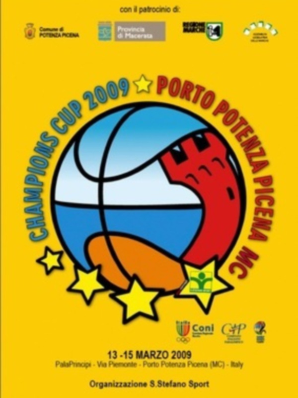 Afiche de la Champions Cup 2009 en Porto Potenza Picena, Italia, organizada por S. Stefano Sport.