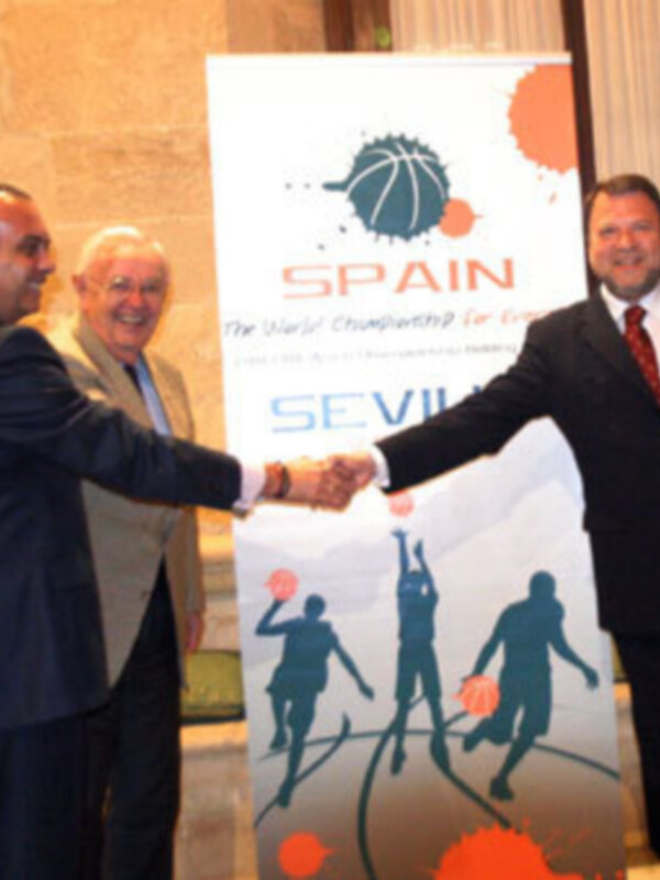Celebración del Campeonato Mundial de Baloncesto en España, Sevilla.
