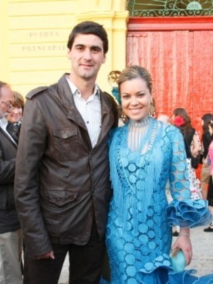 Jesulín y Maria José Campanario de flamenca , tarde de toros en la Feria del Caballo de Jerez