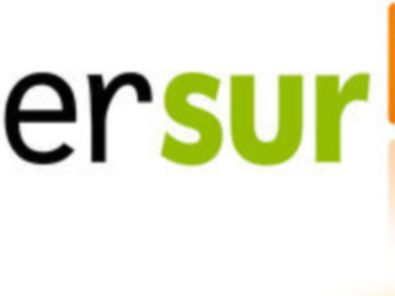 Logotipo de Cibersur TV, con el texto en negro y verde sobre fondo blanco.