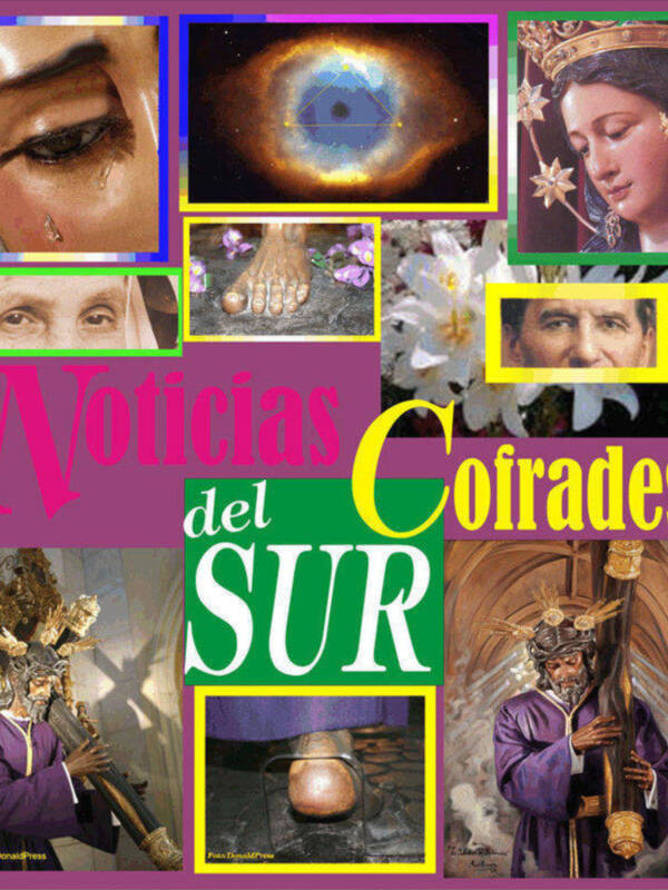 Noticias del Sur: Collage con imágenes de religiosas y elementos simbólicos.