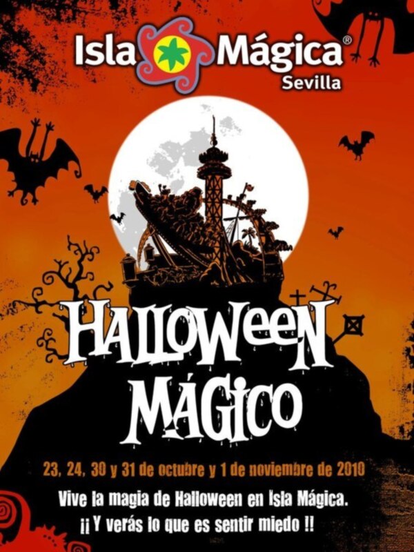 Isla Mágica celebra Halloween con una noche de terror y magia en Sevilla, del 23 al 31 de octubre y el 1 de noviembre de 2010.