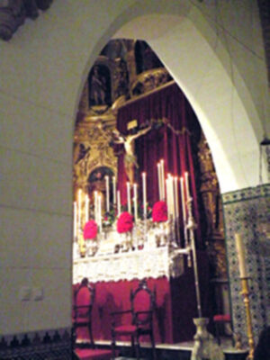 Galería del altar de Quinario en honor del Stmo Cristo de la Vera+cruz de la Algaba