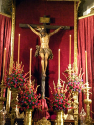 Galería del Altar del Quinario en Honor del Stmo Cristo de la Buena Muerte, de la Hermandad de la Hiniesta