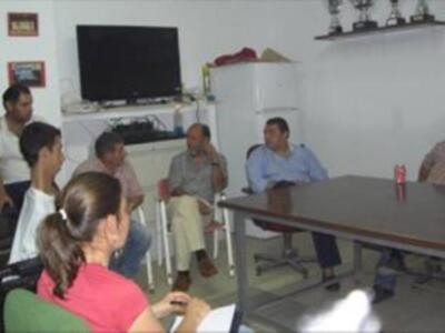 Gran satisfacción en la reunión de la coalición Partido Andalucista y Compromiso con Lora con la directiva del lora C.F. 