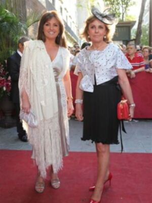 Periodistas y caras conocidas de la sociedad sevillana en la boda de Carmen Solís Tello