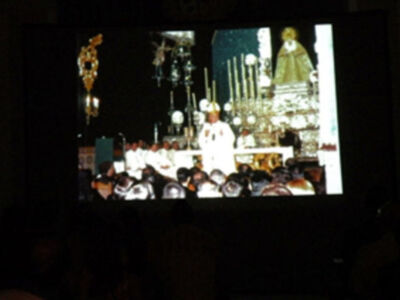 Audiovisual con el titulo Sentimiento Cofrade, vivencia de un año de vida, en la Hermandad de la Vera-cruz de Alcalá del Río