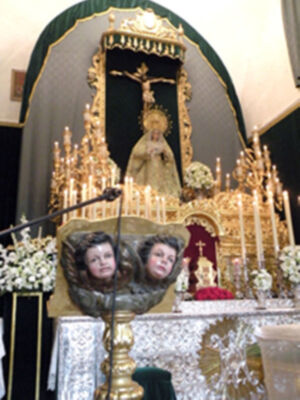 Espectacular altar de cultos de Triduo en honor a María Stma. de las Angustias Coronada de Alcalá del Río‏