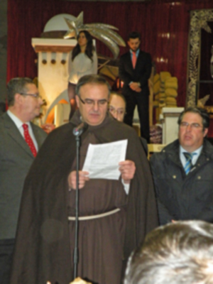 Acto de entronización de la Imagen del Niño Jesús en la carroza del nacimiento de la cabalgata 2012