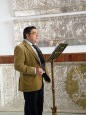 Presentación del tercer cartel de la Tertulia cofrade verde capirote de Alcalá del Río