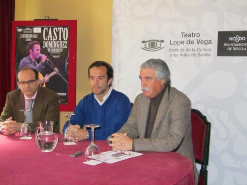 Presentación del concierto de Casto Domínguez en el Teatro Lope de Vega, Sevilla.