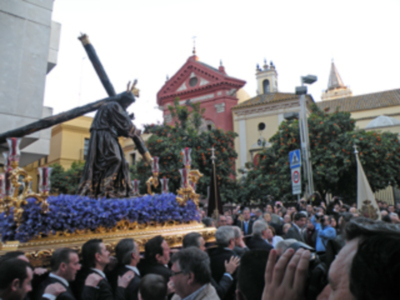 El Cristo de la Salud de la Hermandad de la Candelaria, presidio el Vía crucis, del consejo, de Hermandades y Cofradías de Sevilla 2012.