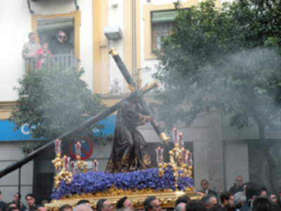 El Cristo de la Salud de la Hermandad de la Candelaria, presidio el Vía crucis, del consejo, de Hermandades y Cofradías de Sevilla 2012.