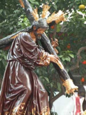 El Cristo de la Salud de la Hermandad de la Candelaria, presidio el Vía crucis, del consejo, de Hermandades y Cofradías de Sevilla 2012.