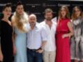 Modelos y diseñadores posan en evento de moda Concesur con Mercedes-Benz y Antonio García.
