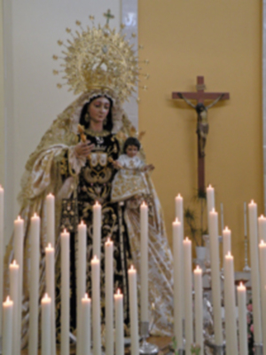 Medio siglo de devoción de todo un barrio, la huerta del Carmen.