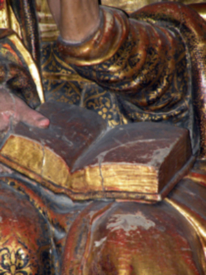 Retablo de Santa Ana del Siglo XVI en la parroquia de Alcalá del Río.