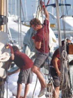 Piere Casiragui, tercer hijo de la Princesa Carolina de Mónaco y miembro de la Tripulación del Tuiga, en "la Semana Clásica de Puerto Sherry"