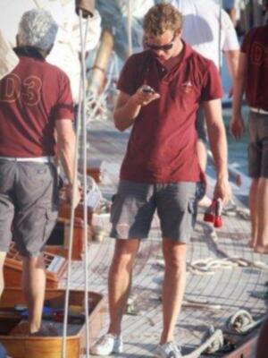 Piere Casiragui, tercer hijo de la Princesa Carolina de Mónaco y miembro de la Tripulación del Tuiga, en "la Semana Clásica de Puerto Sherry"