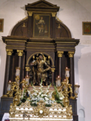 Procesión mañanera del Santo Patron San Gregorio de Osset de la localidad de Alcalá del Río