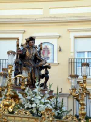 Procesión mañanera del Santo Patron San Gregorio de Osset de la localidad de Alcalá del Río