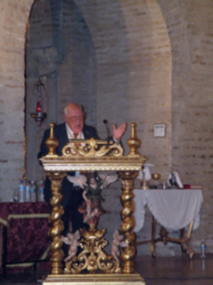 Sevilla. Antonio Melado Prado Pregono el XXVII Canto Poético a la Stma. Virgen de la Aurora. 