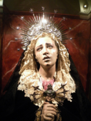 Sevilla. La Virgen de los Dolores del Convento del Santo Ángel de Sevilla.