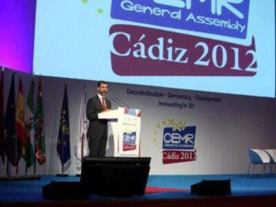 Los príncipes de Asturias en Cádiz inauguran la XXV asamblea de  municipios y regiones de Europa