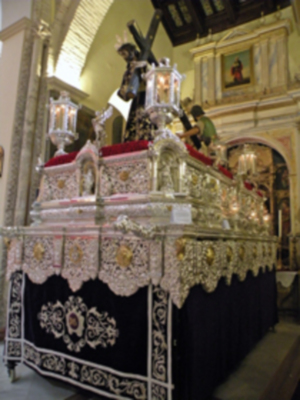 Provincia.Museo de los enseres de la Hermandad de Jesús Nazareno en la Iglesia Parroquial de Alcalá del Río.
