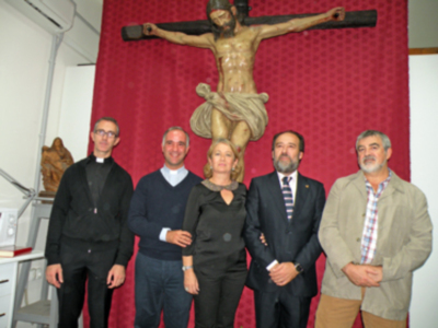 Sevilla. Bendición e inauguración del estudio de escultura de Manuel  Mazueco García.