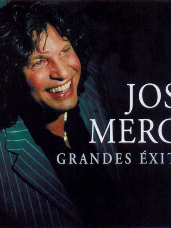 Portada del álbum 'Grandes Éxitos' de José Mercé, con una imagen de la cantante sonriendo frente a un fondo oscuro.