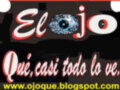 Logo de "Elojo" con una imagen de ojo y texto que dice "Qué, casi todo lo ve." junto a la dirección web www.ojoque.blogspot.com.