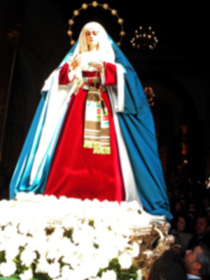 Provincia. Procesión claustral de los titulares de la Hermandad de Vera-cruz de Alcalá del Río.