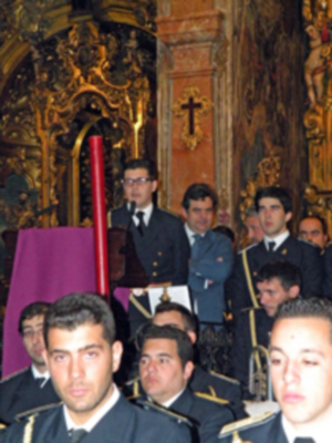 Concierto en la Hermandad de la Candelaria en sus cede de la Parroquia de San Nicolás de Bari, por la Banda de las tres Caídas