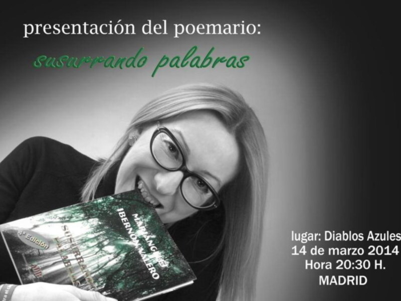 Presentación del poemario 'Susurrando palabras' de Marilang Ibernon Valero. Diablos Azules, Madrid, 14 de marzo 2014, 20:30 h.