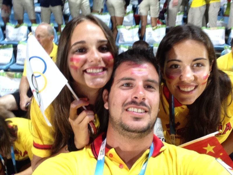 Aficionados españoles animando en los Juegos Olímpicos de Río 2016.
