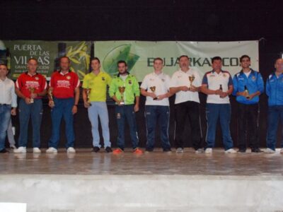 Los hermanos Martínez "Caracoles" se proclaman campeones de España de Bolo Andaluz por parejas en Castellón. 