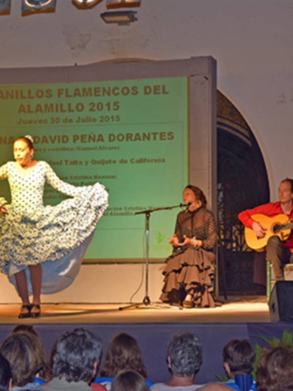 Flamenco performance by Homena David Peña Dorantes at Veranillos Flamencos del Alamillo 2015.