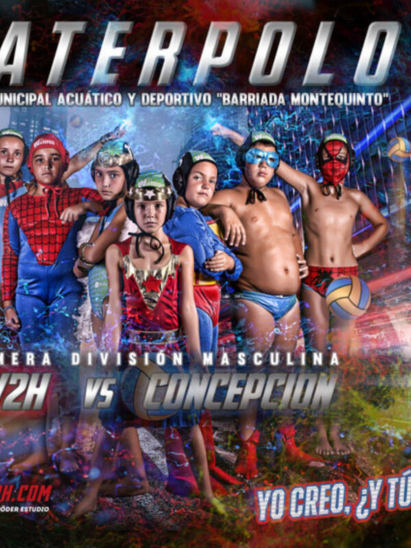 Anuncio del partido de waterpolo entre CW2H y Concepción, celebrado el 12 de diciembre a las 18:30 h en el Centro Municipal Acuático y Deportivo Barriada Montequinto.