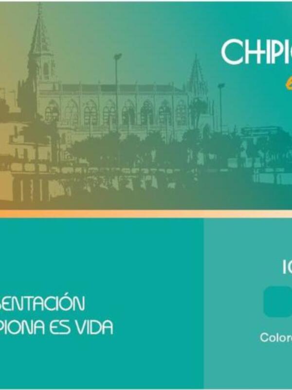 Presentación de la app Chipiona es vida con iconos y colores corporativos