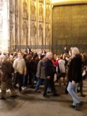 Aglomeraciones en el centro de Sevilla