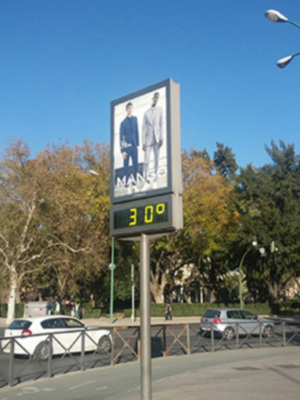 Sube la temperatura en Sevilla
