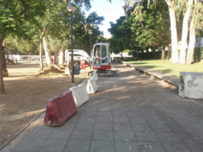 Obras en el Parque del Turruñuelo de Triana