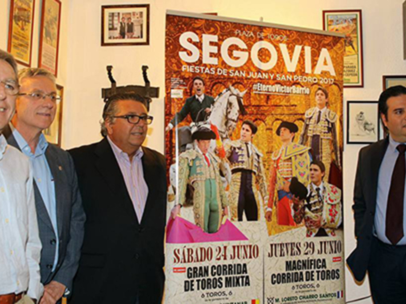 Presentación del cartel de las fiestas de San Juan y San Pedro 2017 en Segovia, con destacada corrida de toros mixta.