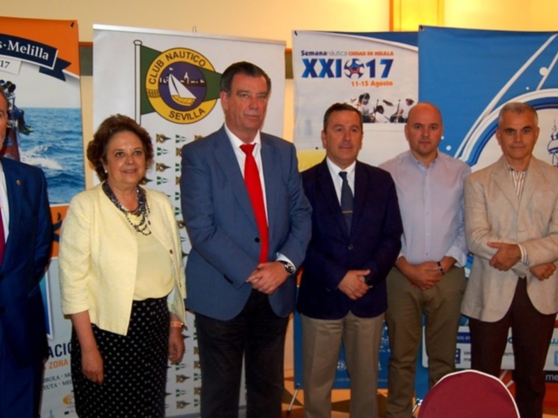 Conferencia de prensa para la Semana Náutica de Melilla, celebrada del 11 al 15 de agosto de 2017.